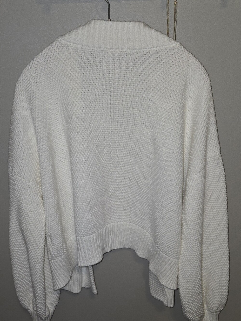 Quince Ivory Organic Cotton Waffle Stitch Open Cardigan - Picture 5 of 11